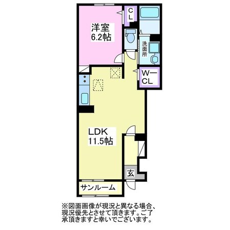 サン　ヴェール　小林　Bの物件間取画像